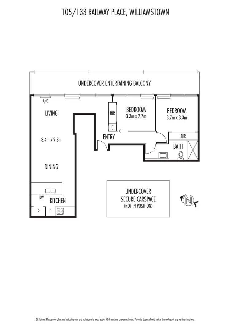 Floorplan of Homely apartment listing, 105/133B Railway Place, Williamstown VIC 3016