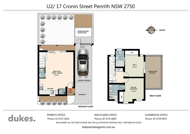 Floorplan of Homely townhouse listing, 1-5/17 Cronin Street, Penrith NSW 2750