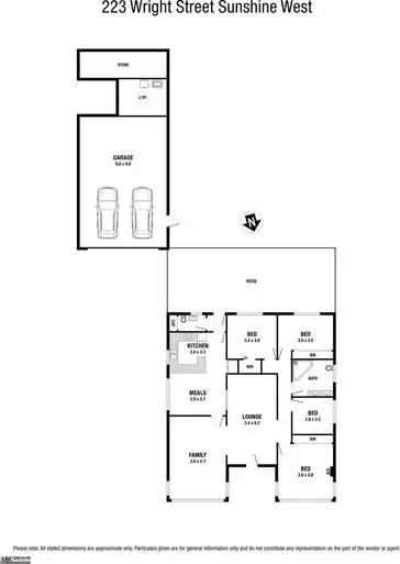 Floorplan of Homely house listing, 223 Wright Street, Sunshine West VIC 3020