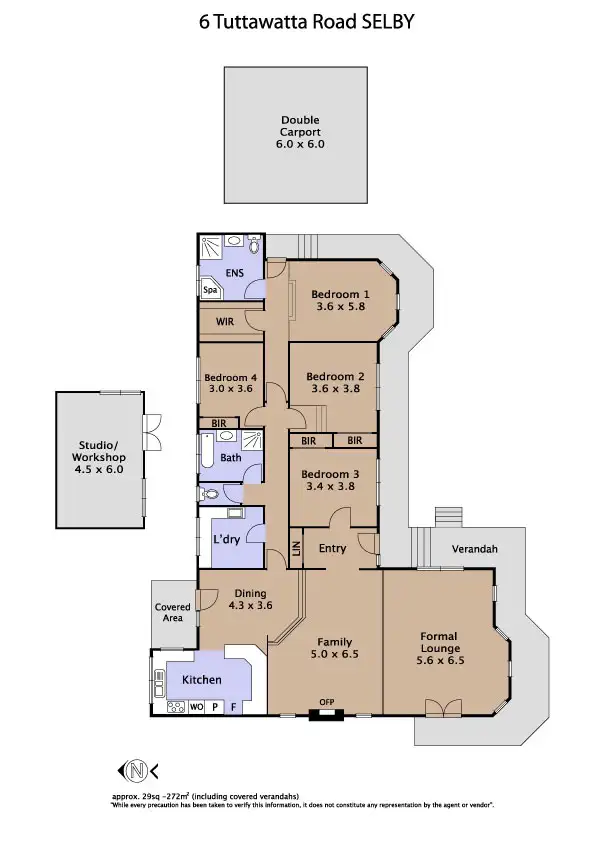 Floorplan of Homely house listing, 6 Tuttawatta Road, Selby VIC 3159