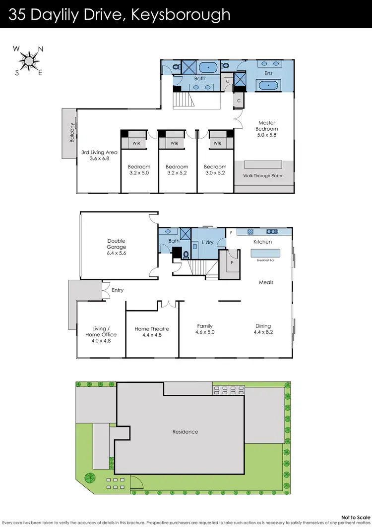 Floorplan of Homely house listing, 35 Daylily Drive, Keysborough VIC 3173