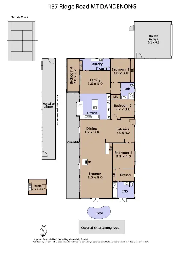Floorplan of Homely house listing, 137 Ridge Road, Mount Dandenong VIC 3767