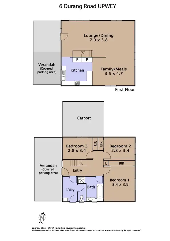Floorplan of Homely house listing, 6 Durang Road, Upwey VIC 3158