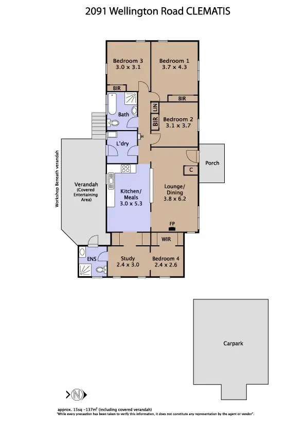 Floorplan of Homely house listing, 2091 Wellington Road, Clematis VIC 3782