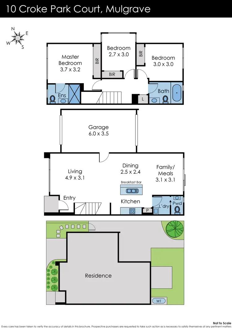 Floorplan of Homely house listing, 10 Croke Park Court, Mulgrave VIC 3170