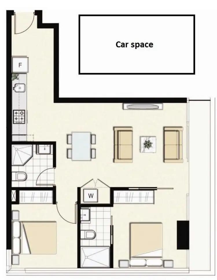 Floorplan of Homely apartment listing, 1302/8 Sutherland Street, Melbourne VIC 3000