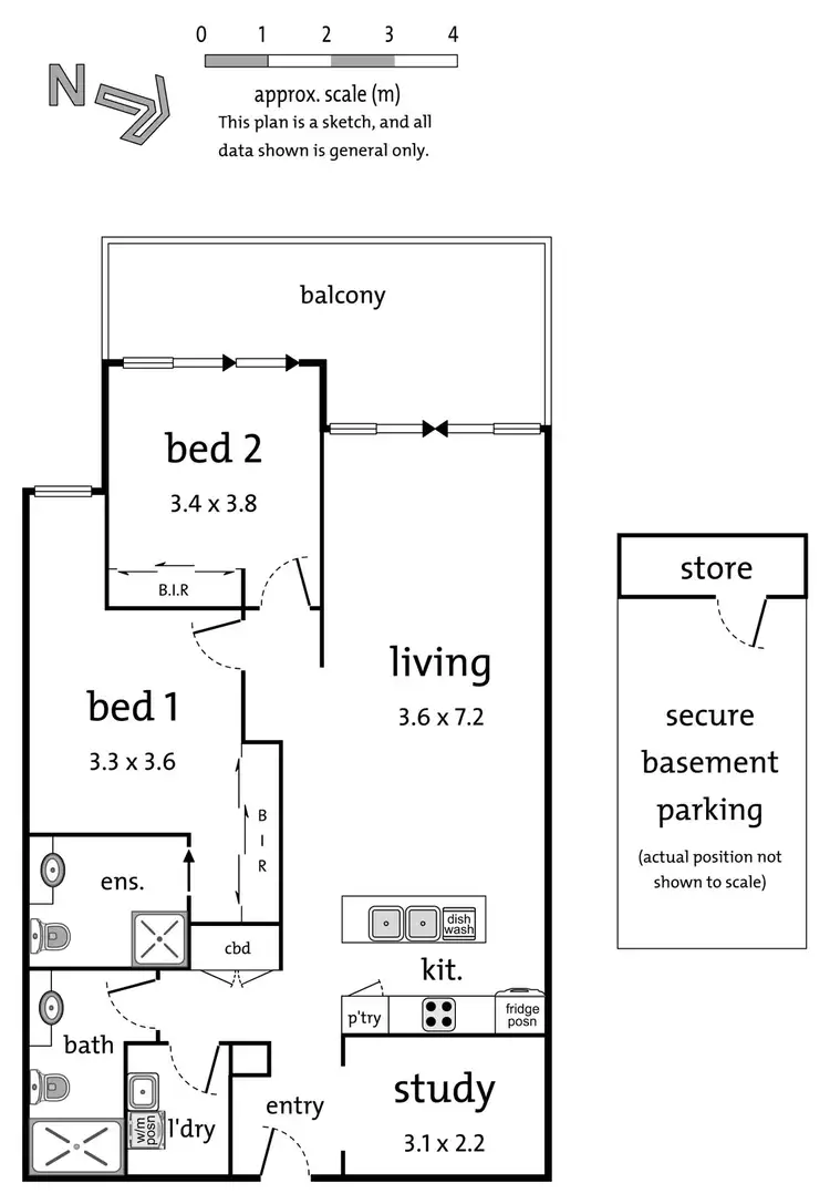 Floorplan of Homely apartment listing, 206/339-345 Mitcham Road, Mitcham VIC 3132
