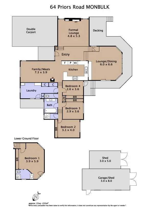 Floorplan of Homely house listing, 64 Priors Road, Monbulk VIC 3793