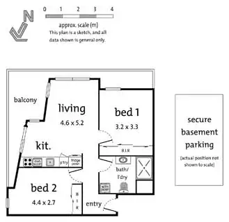 Floorplan of Homely apartment listing, 507A/1-19 Colombo Street, Mitcham VIC 3132