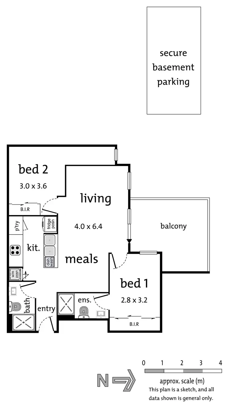 Floorplan of Homely apartment listing, 404/8-10 Hepburn Road, Doncaster VIC 3108