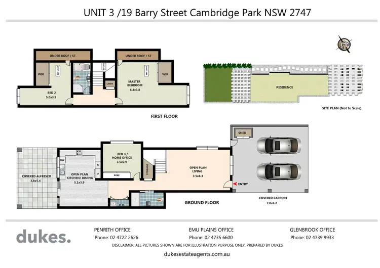 Floorplan of Homely semi-detached listing, 3/19 Barry Street, Cambridge Park NSW 2747