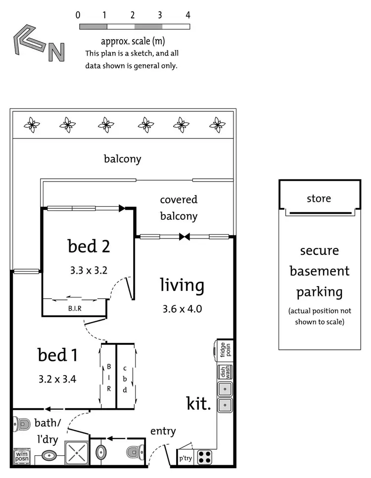 Floorplan of Homely apartment listing, 304/339-345 Mitcham Road, Mitcham VIC 3132