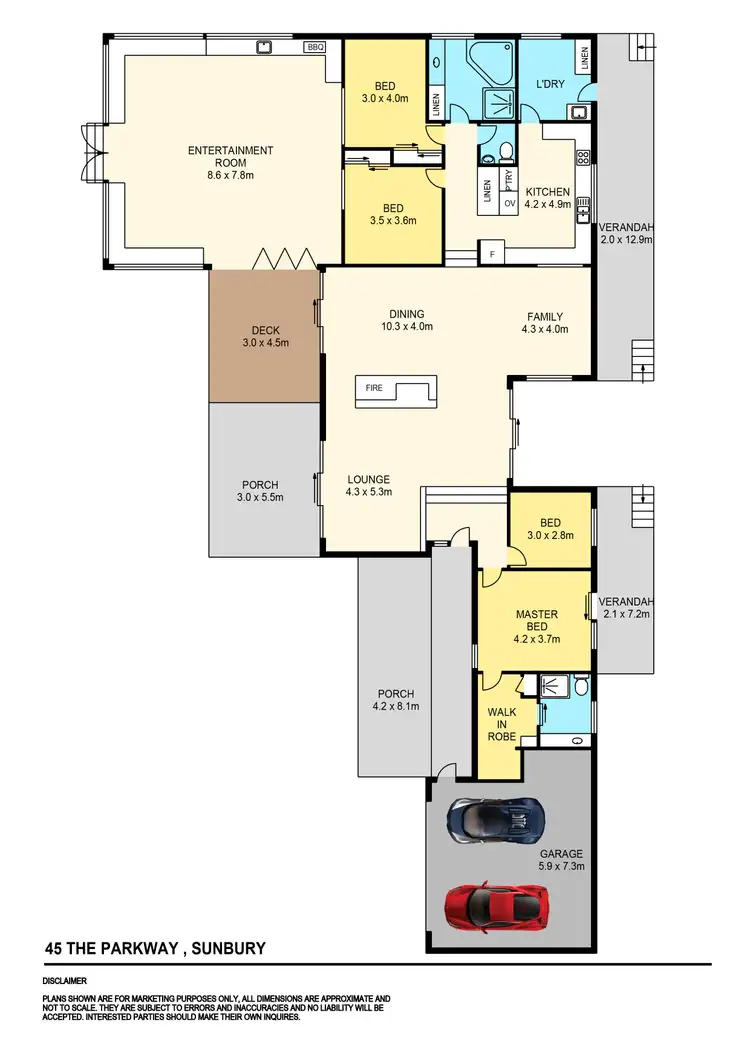 Floorplan of Homely house listing, 45 The Parkway, Sunbury VIC 3429