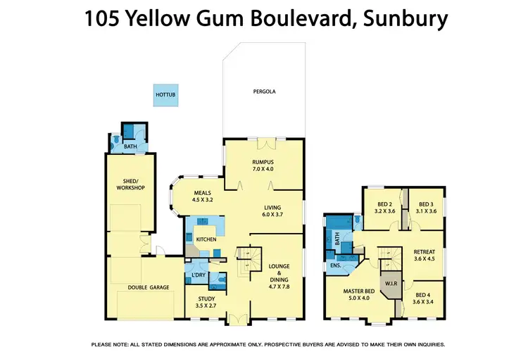 Floorplan of Homely house listing, 105 Yellow Gum Boulevard, Sunbury VIC 3429