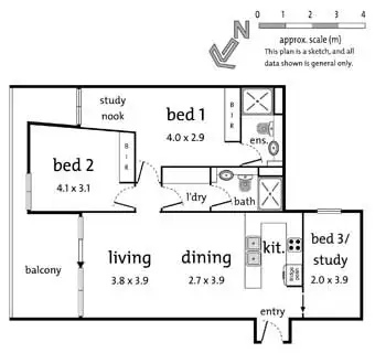 Floorplan of Homely apartment listing, 206/435-439 Whitehorse Road, Mitcham VIC 3132