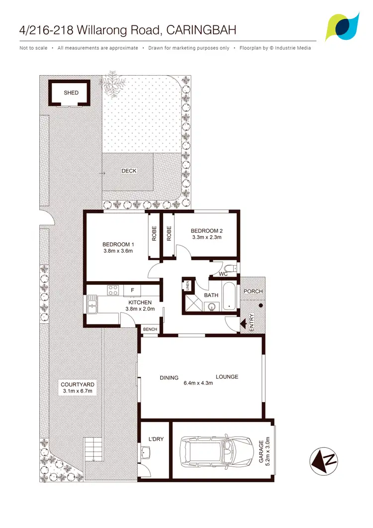 Floorplan of Homely villa listing, 4/216 Willarong Road, Caringbah NSW 2229