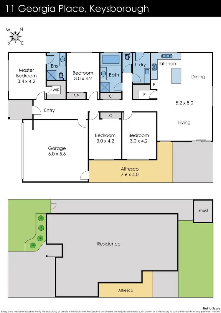 Floorplan of Homely house listing, 11 Georgia Place, Keysborough VIC 3173