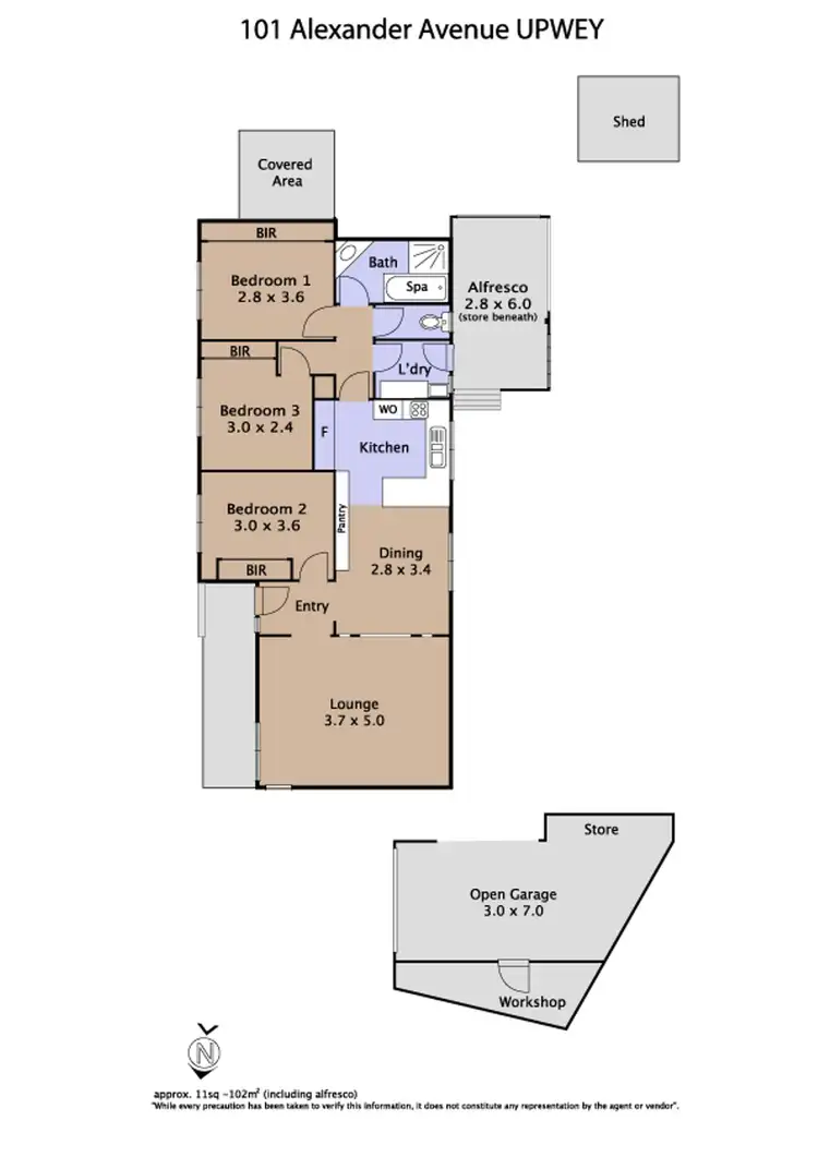 Floorplan of Homely house listing, 101 Alexander Avenue, Upwey VIC 3158