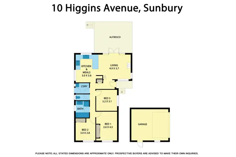 Floorplan of Homely house listing, 10 Higgins Avenue, Sunbury VIC 3429