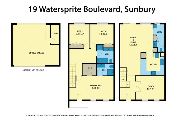 Floorplan of Homely townhouse listing, 19 Watersprite Boulevard, Sunbury VIC 3429