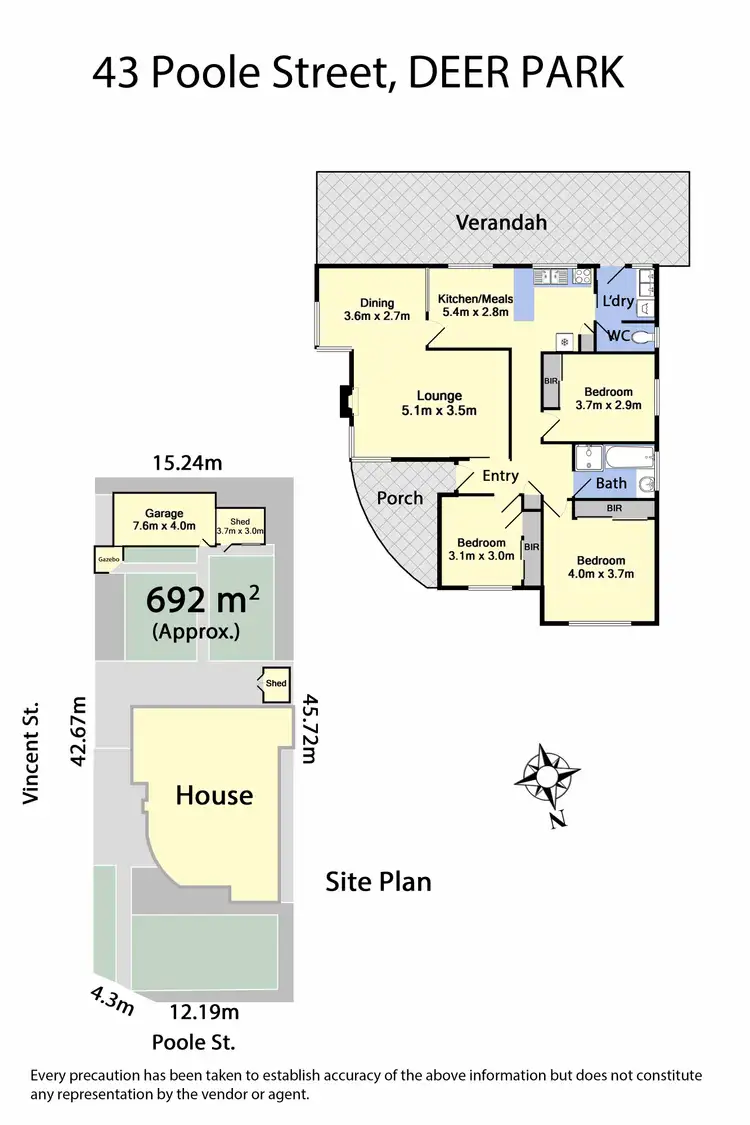 Floorplan of Homely house listing, 43 Poole Street, Deer Park VIC 3023