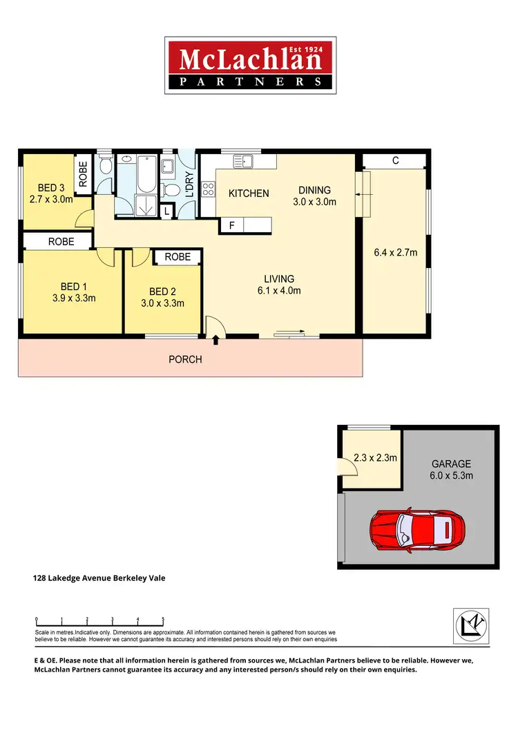 Floorplan of Homely house listing, 128 Lakedge Avenue, Berkeley Vale NSW 2261