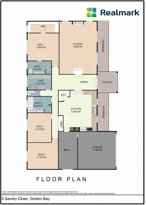 Floorplan of Homely house listing, 3 Sawley Close, Golden Bay WA 6174