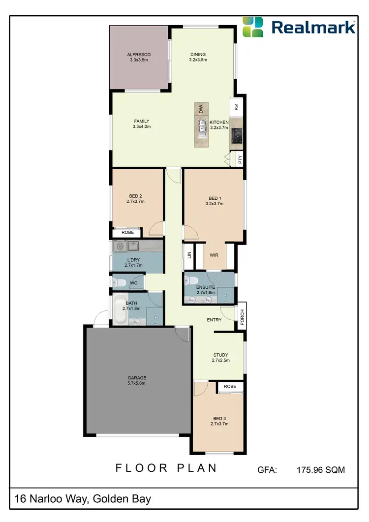 Floorplan of Homely house listing, 16 Narloo Way, Golden Bay WA 6174