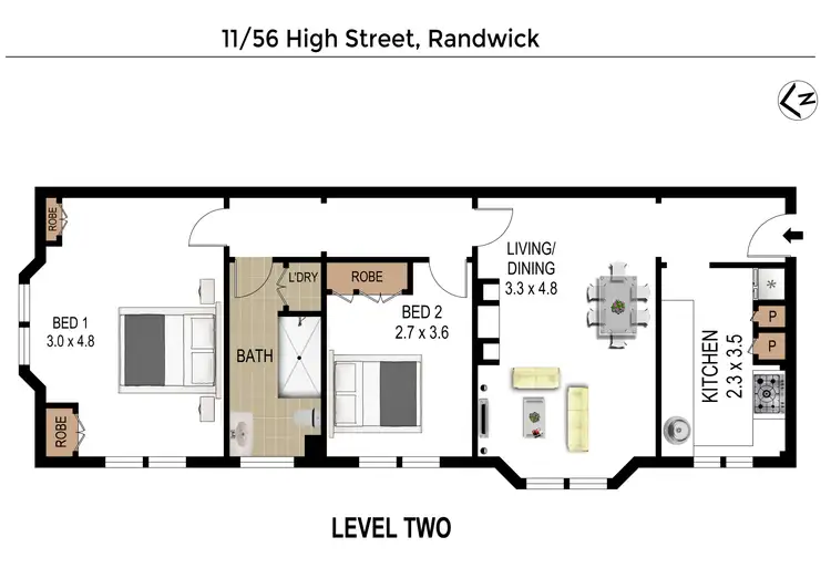 Floorplan of Homely apartment listing, 11/56 High Street, Randwick NSW 2031