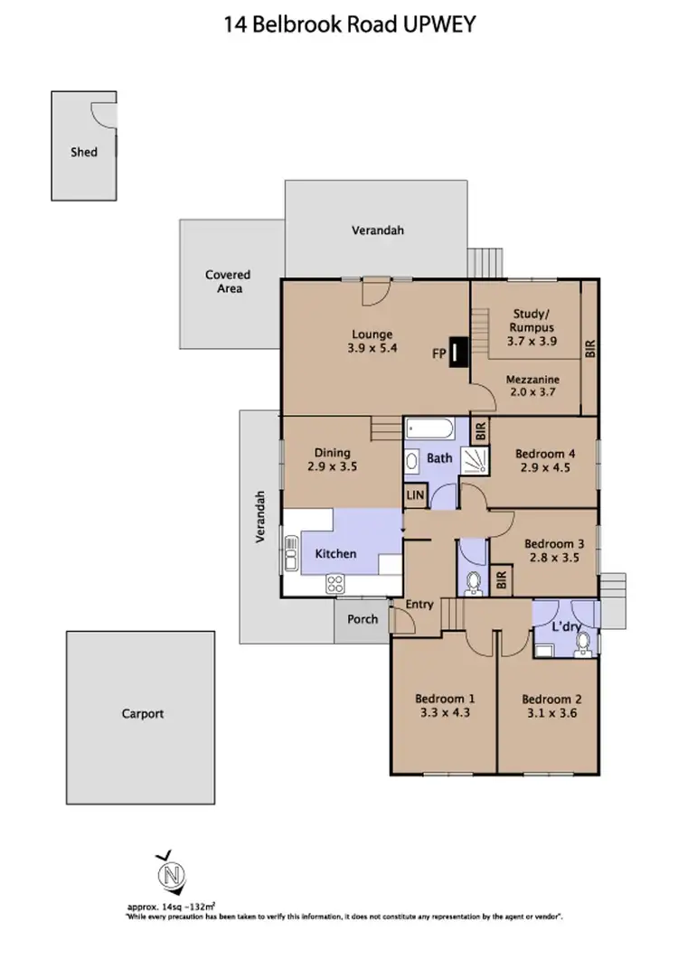 Floorplan of Homely house listing, 14 Belbrook Road, Upwey VIC 3158