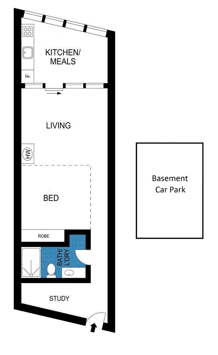 Floorplan of Homely apartment listing, 14.05/565 Flinders Street, Melbourne VIC 3000