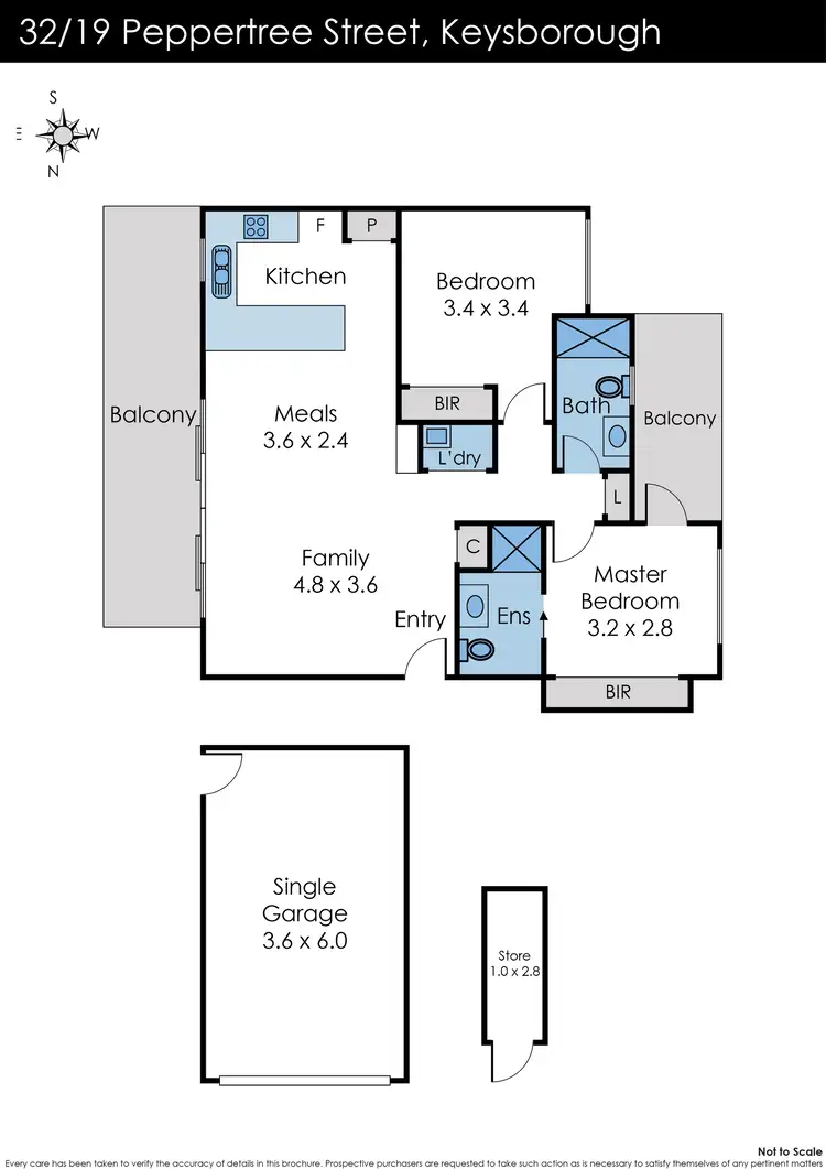 Floorplan of Homely apartment listing, 32/19 Peppertree Street, Keysborough VIC 3173