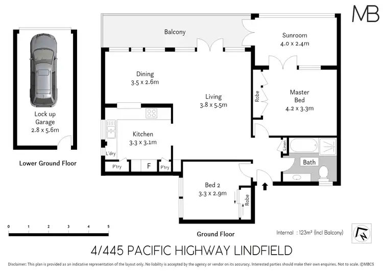 Floorplan of Homely unit listing, 4/445 Pacific Highway, Lindfield NSW 2070