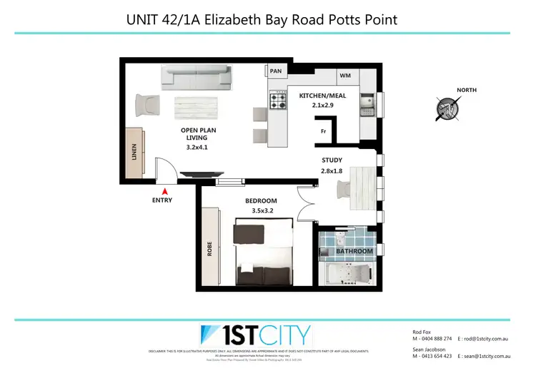 Floorplan of Homely apartment listing, 42/1A Elizabeth Bay Road, Elizabeth Bay NSW 2011