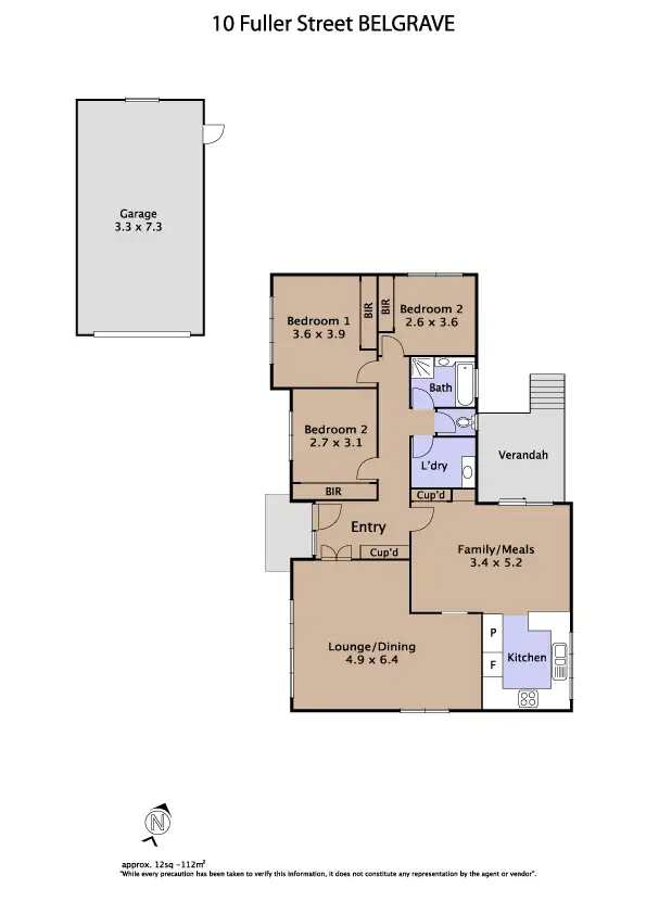 Floorplan of Homely house listing, 10 Fuller Street, Belgrave VIC 3160