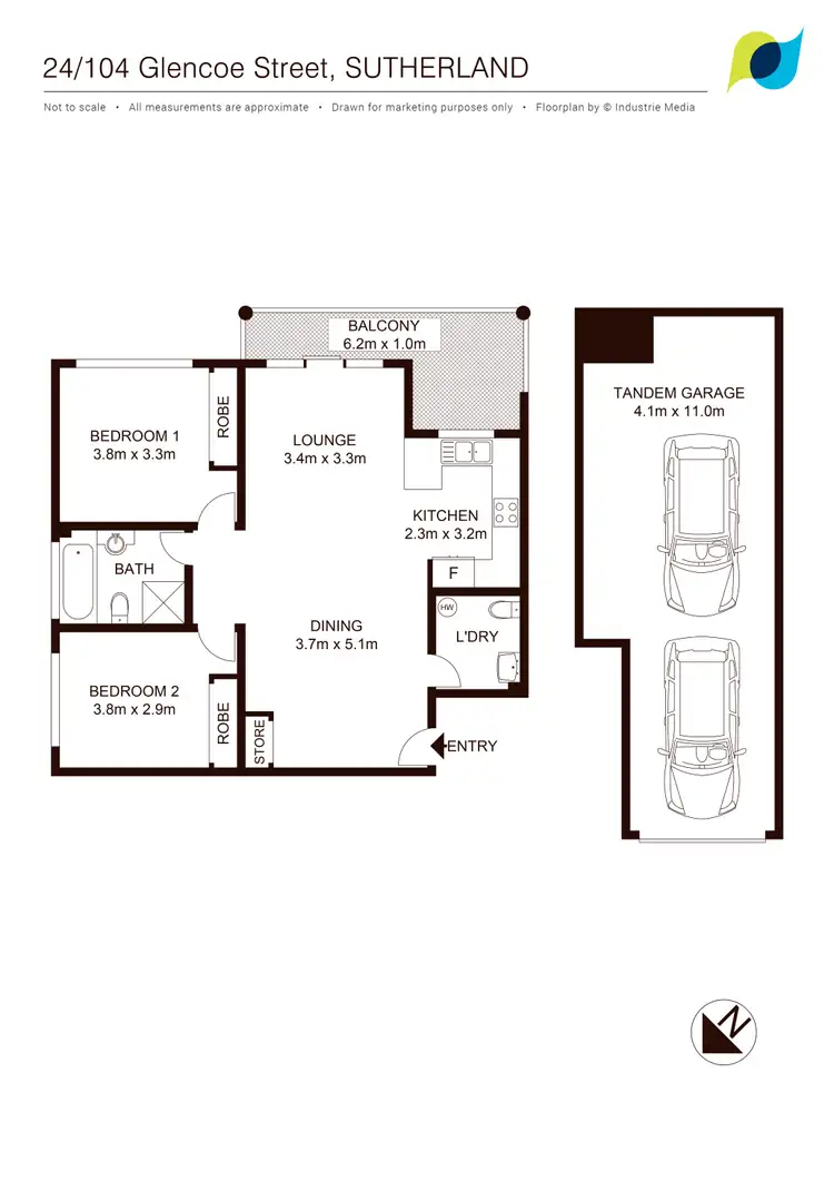 Floorplan of Homely apartment listing, 24/104 Glencoe Street, Sutherland NSW 2232