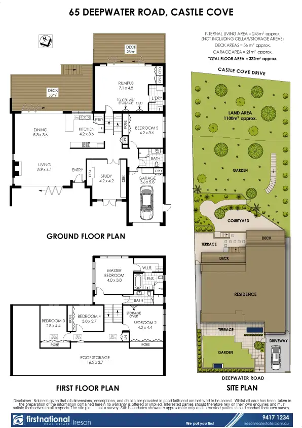 Floorplan of Homely house listing, 65 Deepwater Road, Castle Cove NSW 2069