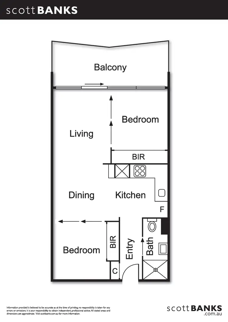 Floorplan of Homely apartment listing, 2508/534 Flinders Street, Melbourne VIC 3000