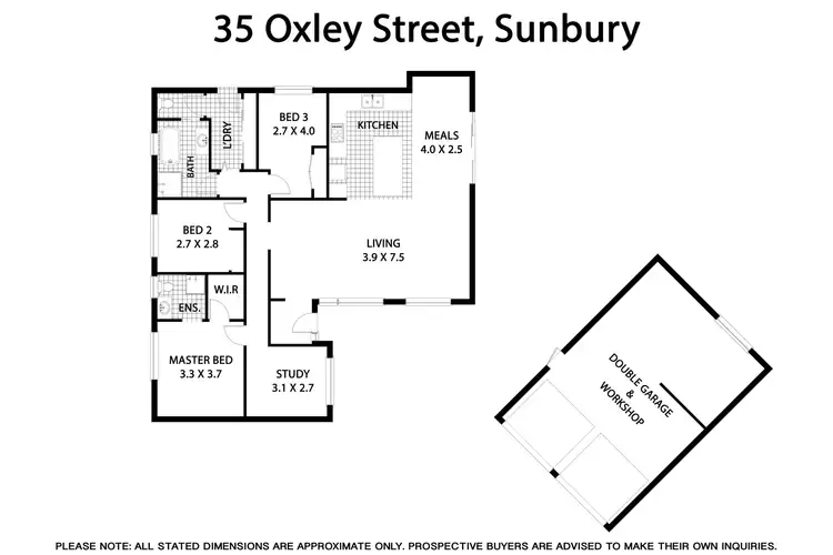 Floorplan of Homely house listing, 35 Oxley Street, Sunbury VIC 3429