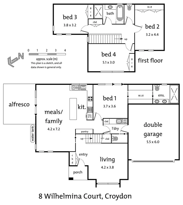 Floorplan of Homely townhouse listing, 8A Wilhelmina Court, Croydon VIC 3136