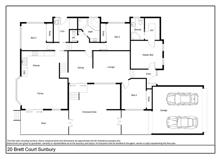 Floorplan of Homely house listing, 20 Brett Court, Sunbury VIC 3429