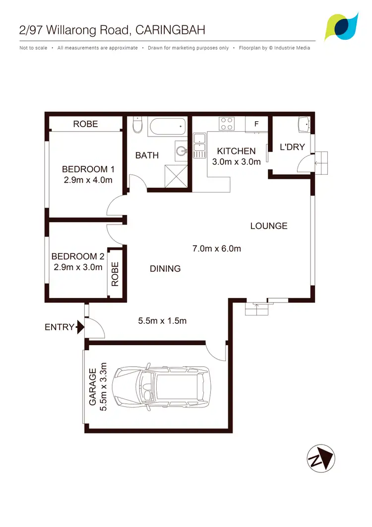 Floorplan of Homely villa listing, 2/97 Willarong Road, Caringbah NSW 2229