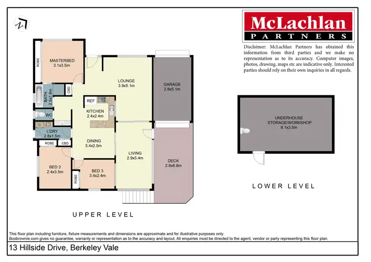 Floorplan of Homely house listing, 13 Hillside Drive, Berkeley Vale NSW 2261