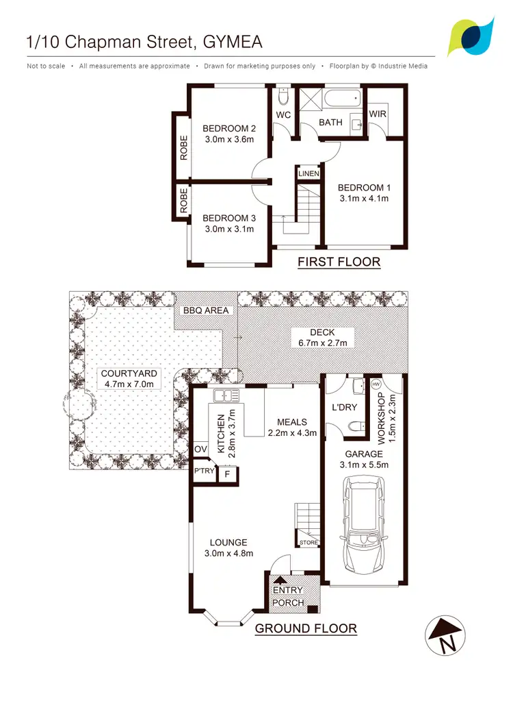 Floorplan of Homely townhouse listing, 1/10 Chapman Street, Gymea NSW 2227