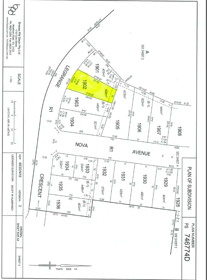 Floorplan of Homely land listing, 14 Legrange Crescent, Plumpton VIC 3335