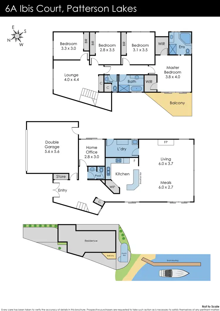 Floorplan of Homely house listing, 6A Ibis Court, Patterson Lakes VIC 3197
