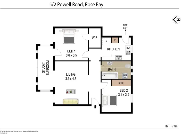 Floorplan of Homely apartment listing, 5/2 Powell Road, Rose Bay NSW 2029