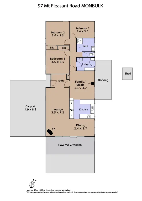 Floorplan of Homely house listing, 97 Mt Pleasant Road, Monbulk VIC 3793