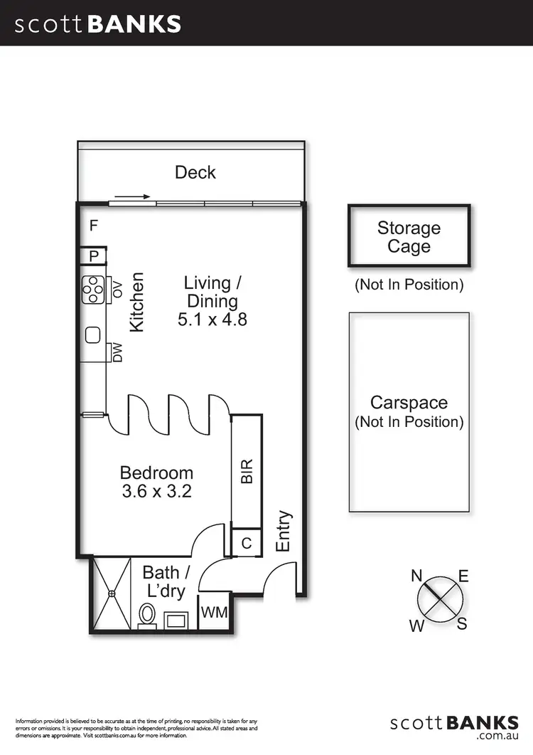 Floorplan of Homely apartment listing, 1007/1 Clara Street, South Yarra VIC 3141
