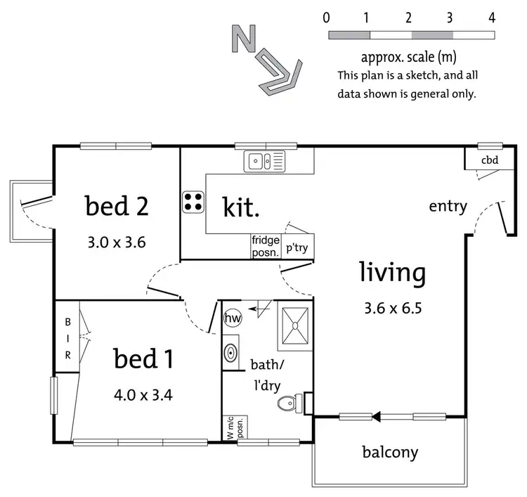 Floorplan of Homely apartment listing, 12/128 Mt Dandenong Road, Croydon VIC 3136
